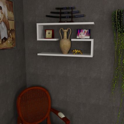 SET 2x Estante de pared JENIKA blanco