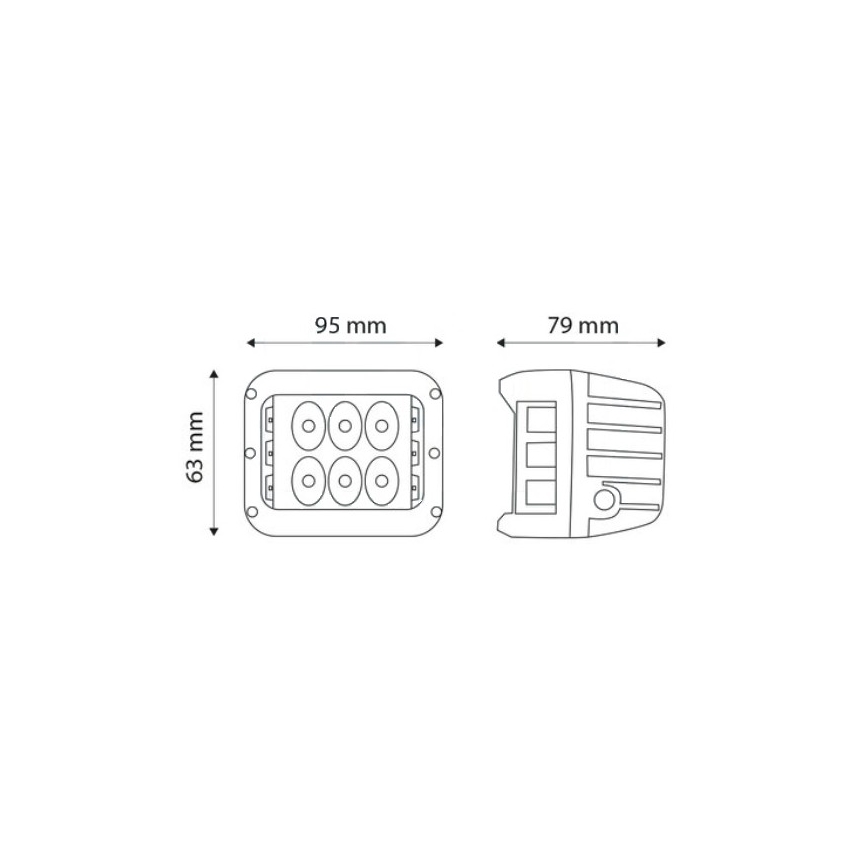 SET 2x Foco LED para coche CREE LED/27W/10-30V IP67
