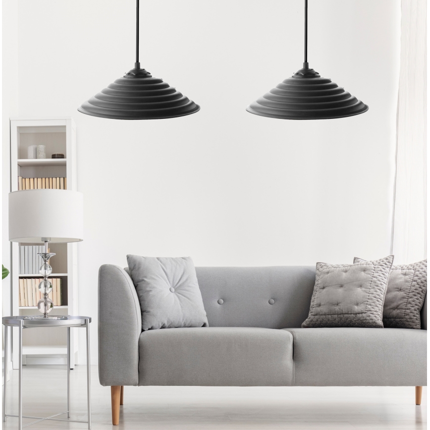 SET 2x Lámpara colgante UFO 1xE27/60W/230V