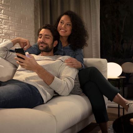 SET 2x LED Bombilla regulable Philips HUE WHITE E27/9W/230V