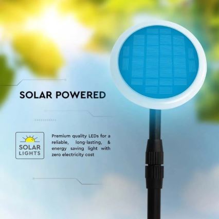 SET 2x LED Lámpara solar ajustable GARDEN LED/3W/5V 42-80 cm 4000K IP65