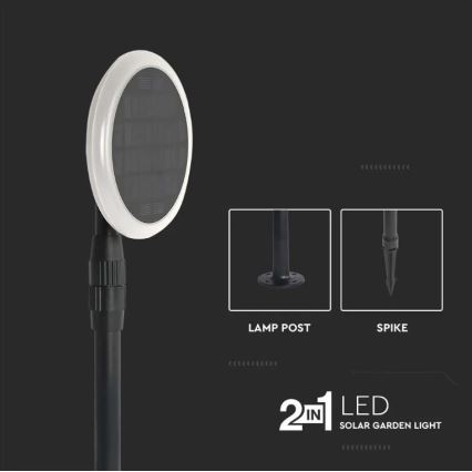 SET 2x LED Lámpara solar ajustable GARDEN LED/3W/5V 42-80 cm 4000K IP65