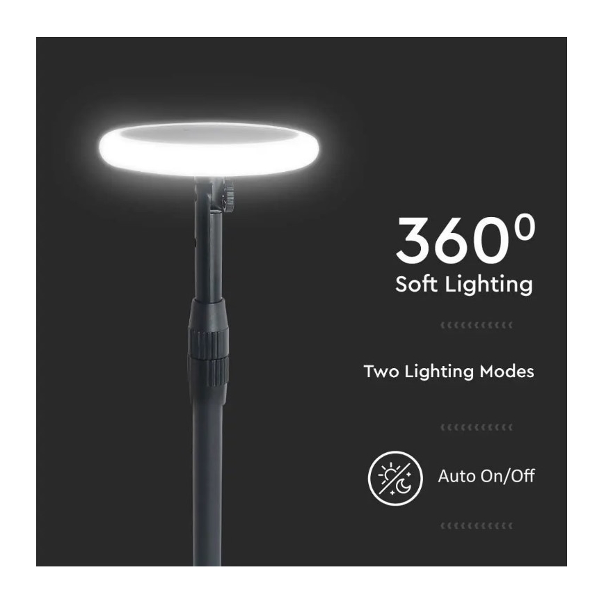 SET 2x LED Lámpara solar ajustable GARDEN LED/3W/5V 42-80 cm 4000K IP65