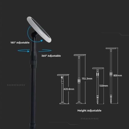 SET 2x LED Lámpara solar ajustable GARDEN LED/3W/5V 42-80 cm 4000K IP65