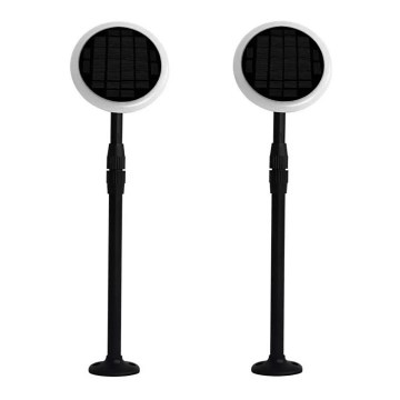 SET 2x LED Lámpara solar regulable GARDEN LED/3W/5V 42-80 cm 3000K IP65 1000 mAh