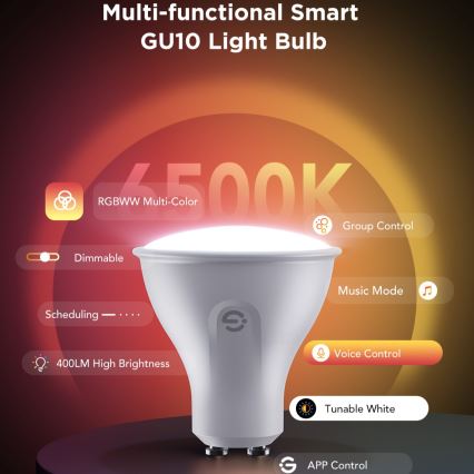 SET 2x LED RGBWW Bombilla regulable GU10/4,8W/230V 2700-6500K Wi-Fi - Govee