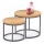SET 2x Mesa de centro OREO diá. 43/53 cm antracita/dorado roble