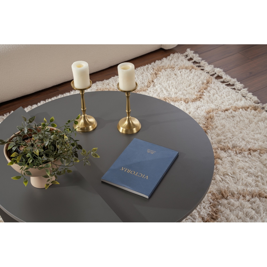 SET 2x Mesa de centro ORION antracita