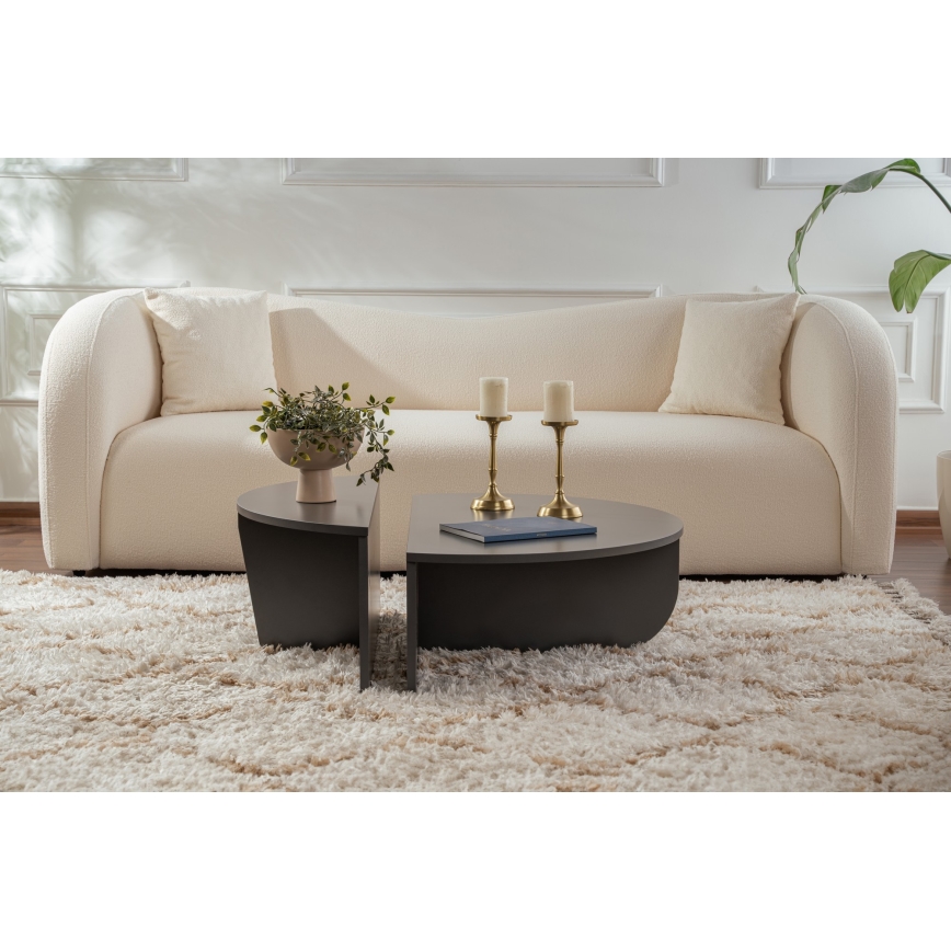 SET 2x Mesa de centro ORION antracita