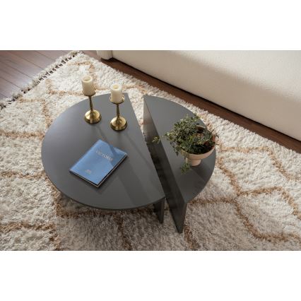 SET 2x Mesa de centro ORION antracita