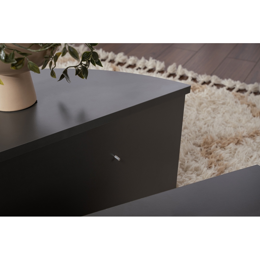 SET 2x Mesa de centro ORION antracita