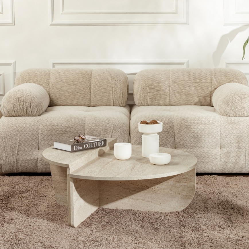 SET 2x Mesa de centro ORION beige