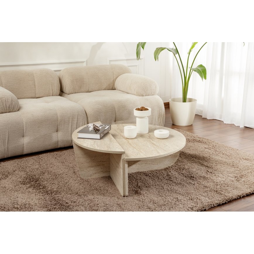 SET 2x Mesa de centro ORION beige