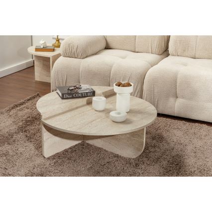 SET 2x Mesa de centro ORION beige
