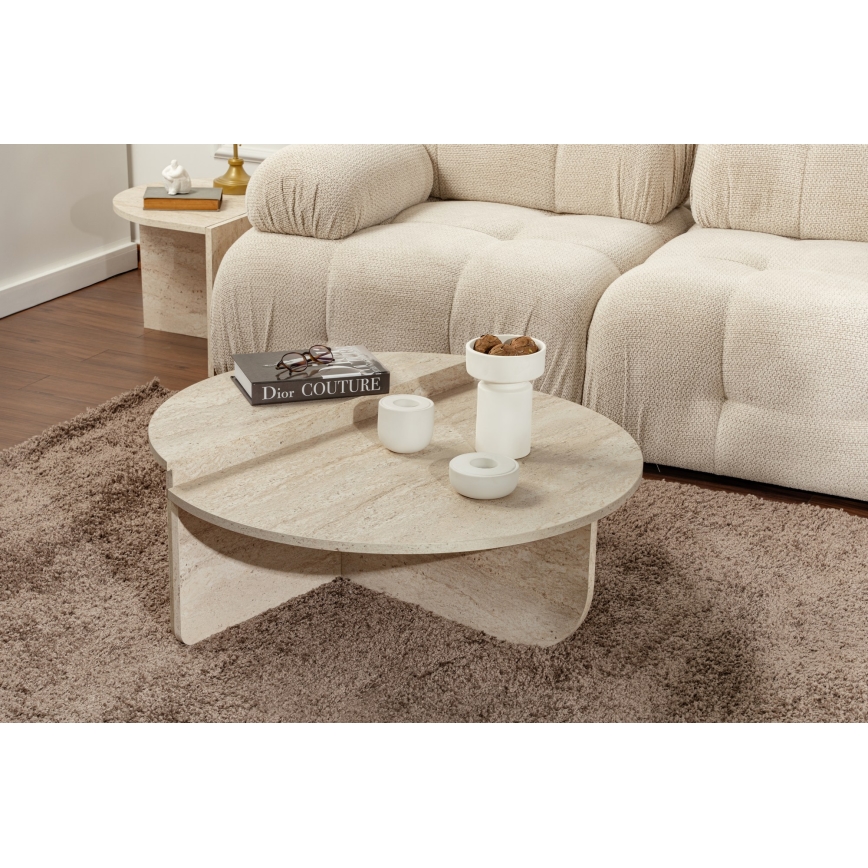 SET 2x Mesa de centro ORION beige