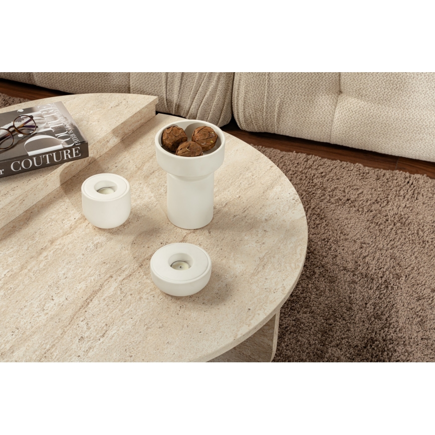 SET 2x Mesa de centro ORION beige