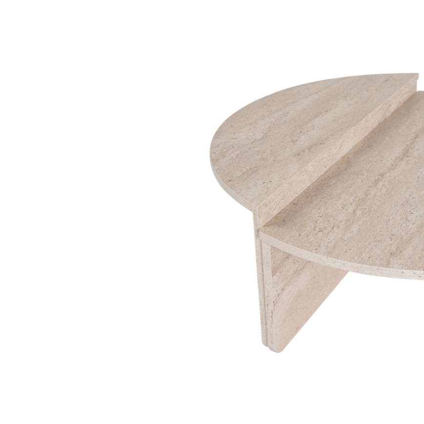 SET 2x Mesa de centro ORION beige
