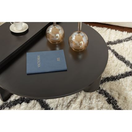 SET 2x Mesa de centro ORION negro