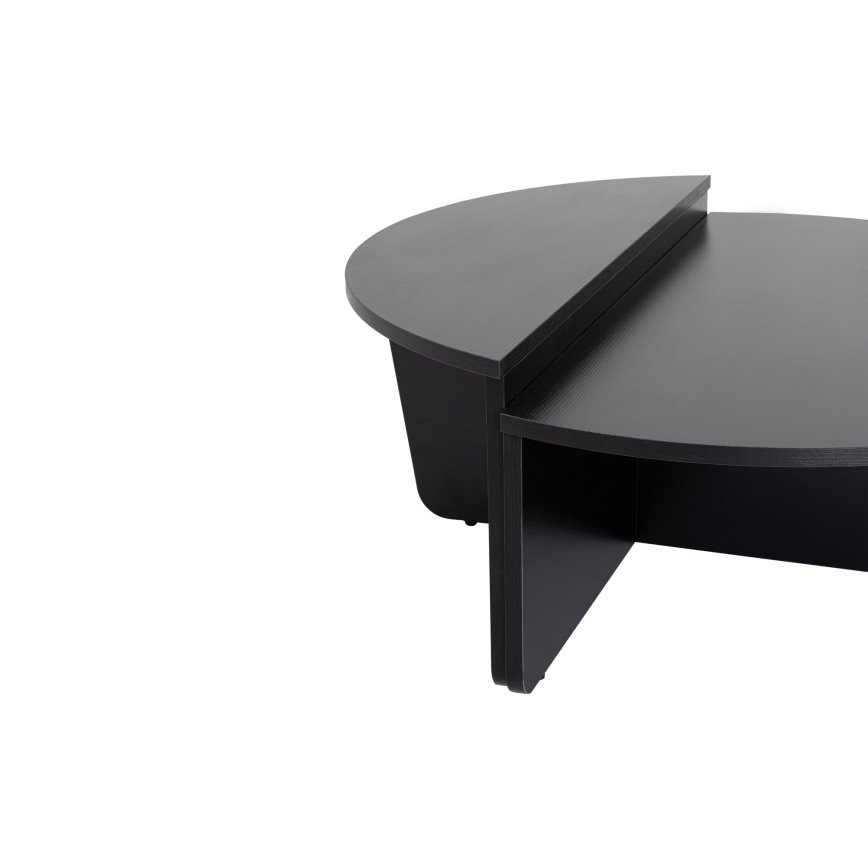 SET 2x Mesa de centro ORION negro