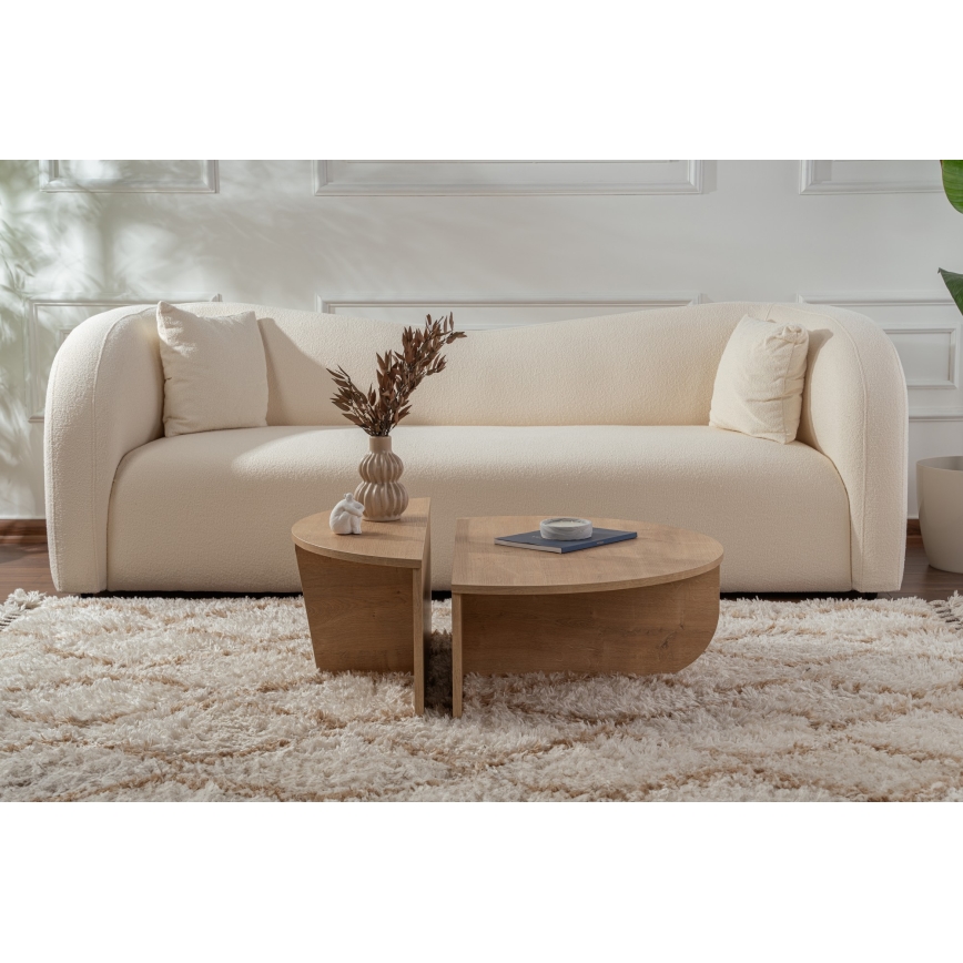 SET 2x Mesa de centro ORION roble