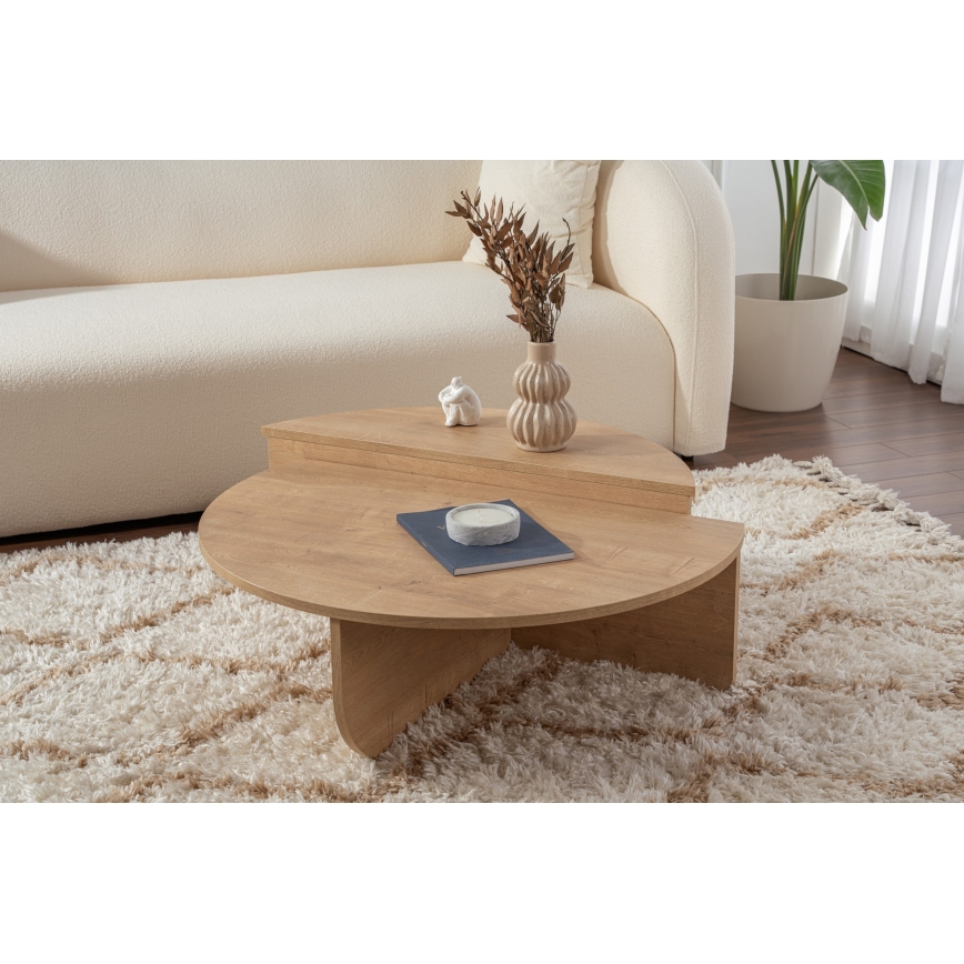 SET 2x Mesa de centro ORION roble