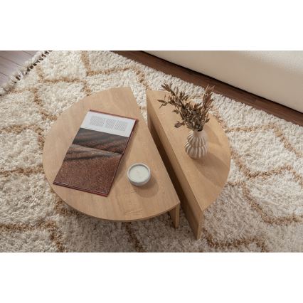SET 2x Mesa de centro ORION roble