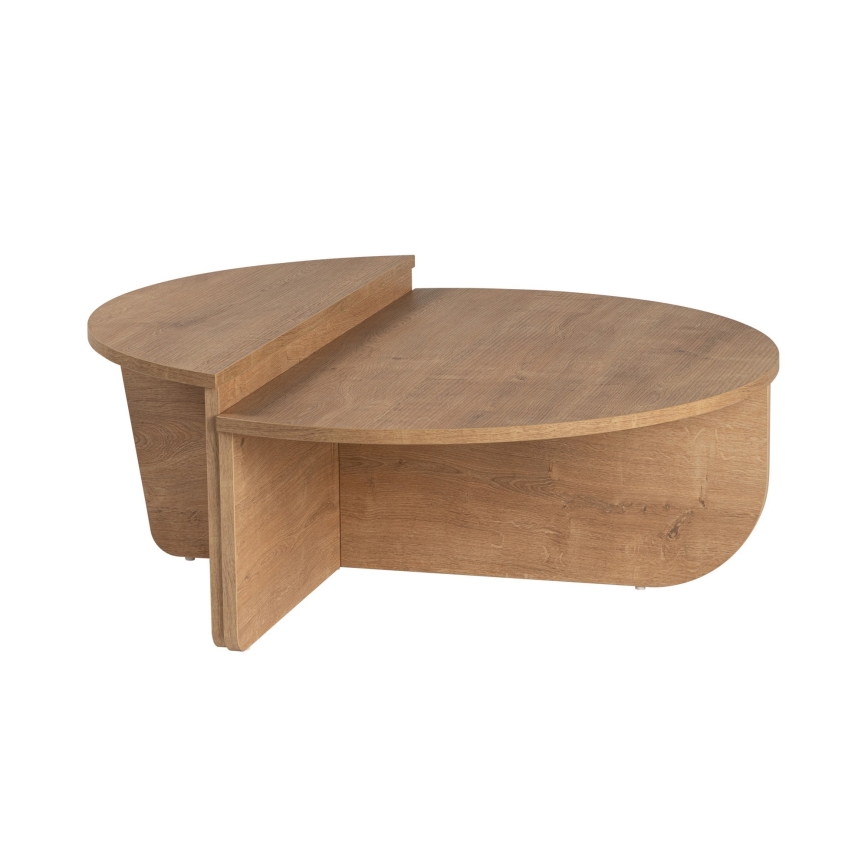 SET 2x Mesa de centro ORION roble