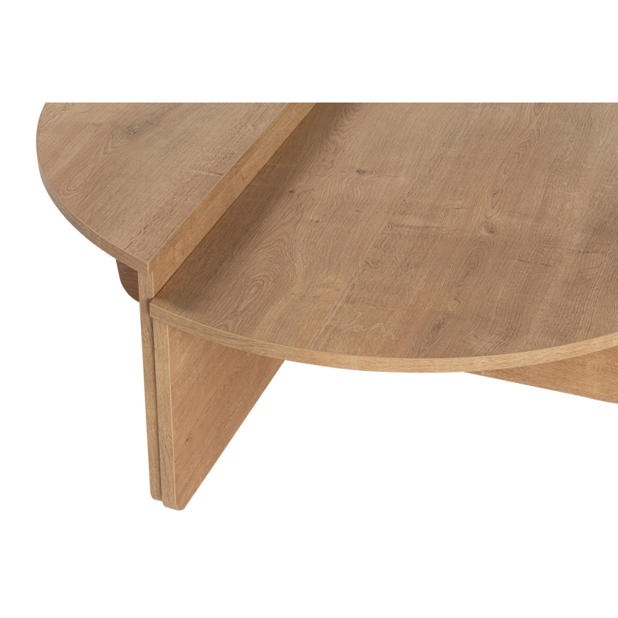 SET 2x Mesa de centro ORION roble