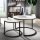 SET 2x Mesa de centro RABEN negro/blanco