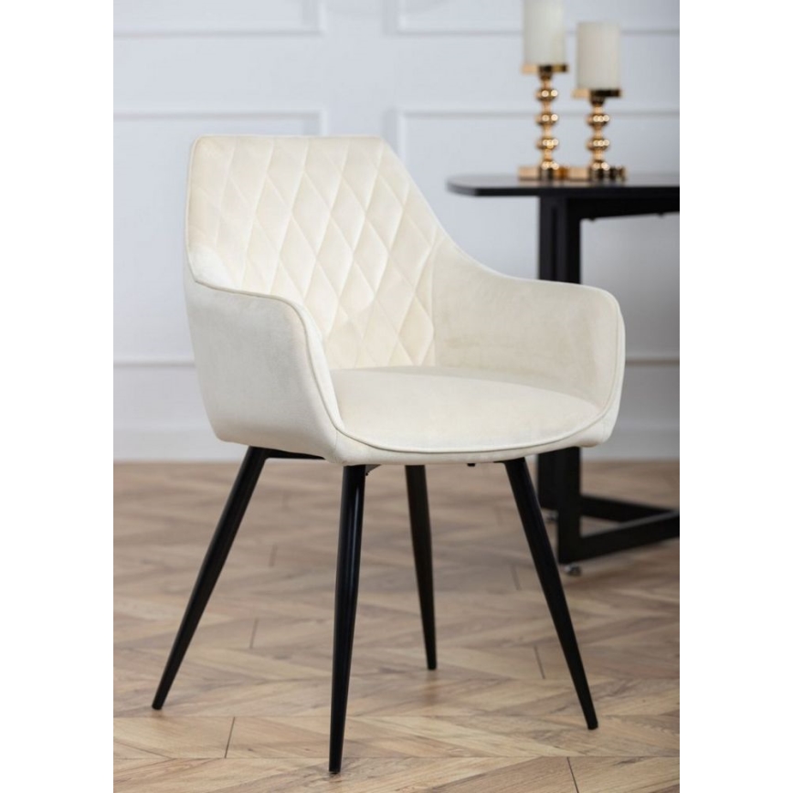 SET DE 2 sillas de comedor SAMETTI crema