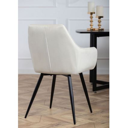 SET DE 2 sillas de comedor SAMETTI crema