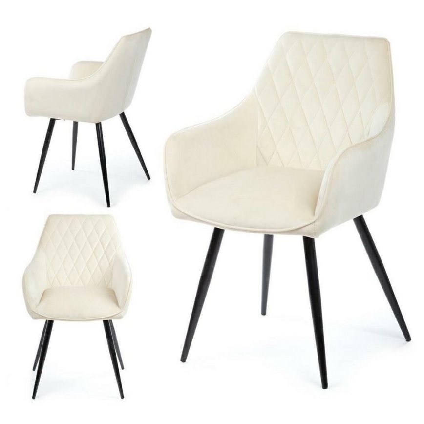 SET DE 2 sillas de comedor SAMETTI crema