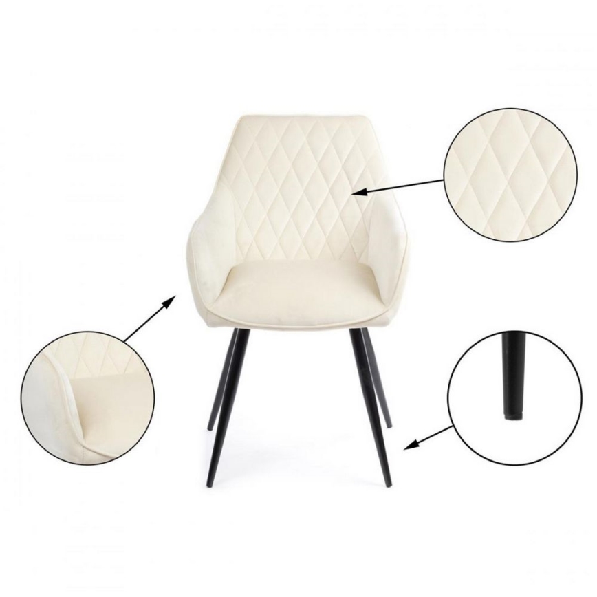 SET DE 2 sillas de comedor SAMETTI crema