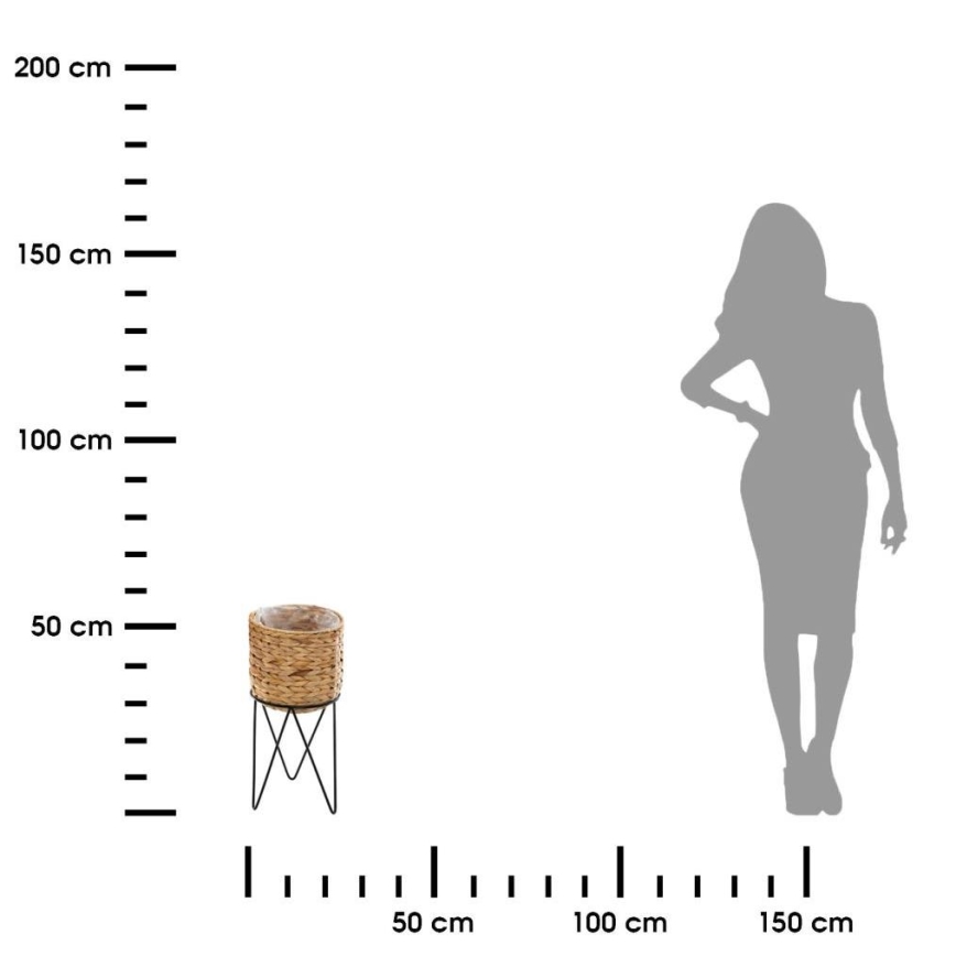 SET 2x Soporte para flores 54x25 cm negro/beige