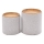 SET 2x Taburete AVIKO diá. 38/45 cm gris/beige