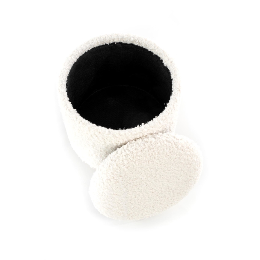 SET 2x Taburete CANCUN diá. 31/38 cm blanco/marrón
