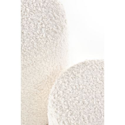 SET 2x Taburete CANCUN diá. 31/38 cm blanco/marrón