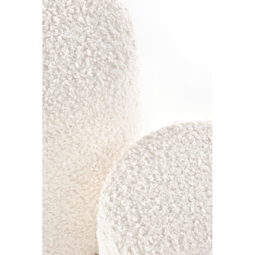 SET 2x Taburete CANCUN diá. 31/38 cm blanco/marrón