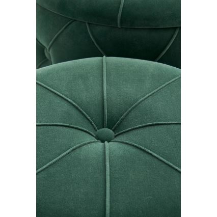 SET 2x Taburete POLLY diá. 40/44 cm verde/dorado