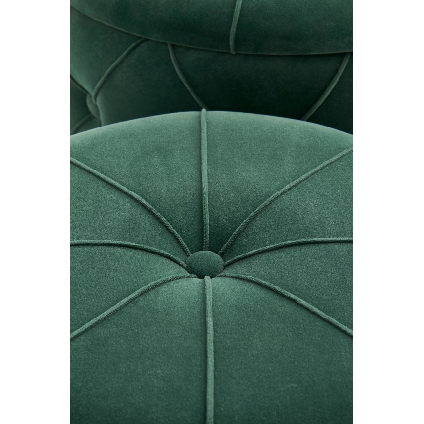 SET 2x Taburete POLLY diá. 40/44 cm verde/dorado