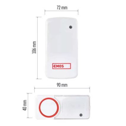 SET 2x Timbre inalámbrico 230V IP44