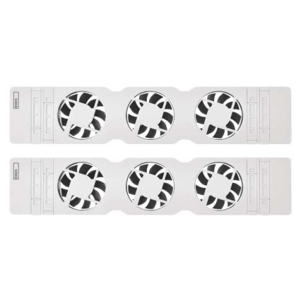 SET 2x Ventilador de radiador 5/230V blanco