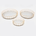 SET 3x Bandeja decorativa diá. 27/33/37 cm dorado