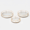 SET 3x Bandeja decorativa diá. 27/33/37 cm dorado