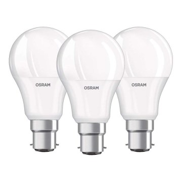SET 3x Bombilla LED B22d/8,5W/230V 4000K - Osram