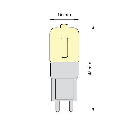 SET 3x Bombilla LED ECOLINE G9/2,5W/230V 3000K - Brilagi