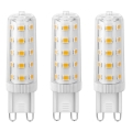 SET 3x Bombilla LED ECOLINE G9/4,5W/230V 3000K - Brilagi