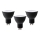 SET 3x Bombilla LED ECOLINE GU10/6W/230V 4000K negro - Brilagi