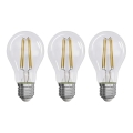 SET 3x Bombilla LED FILAMENT A60 E27/3,8W/230V 2700K Clase energética A