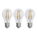 SET 3x Bombilla LED FILAMENT A60 E27/5W/230V 4000K Clase energética A